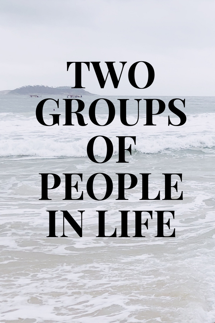Two groups of people in life, purpose