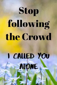 crowd: Stop following the Crowd I called you alone